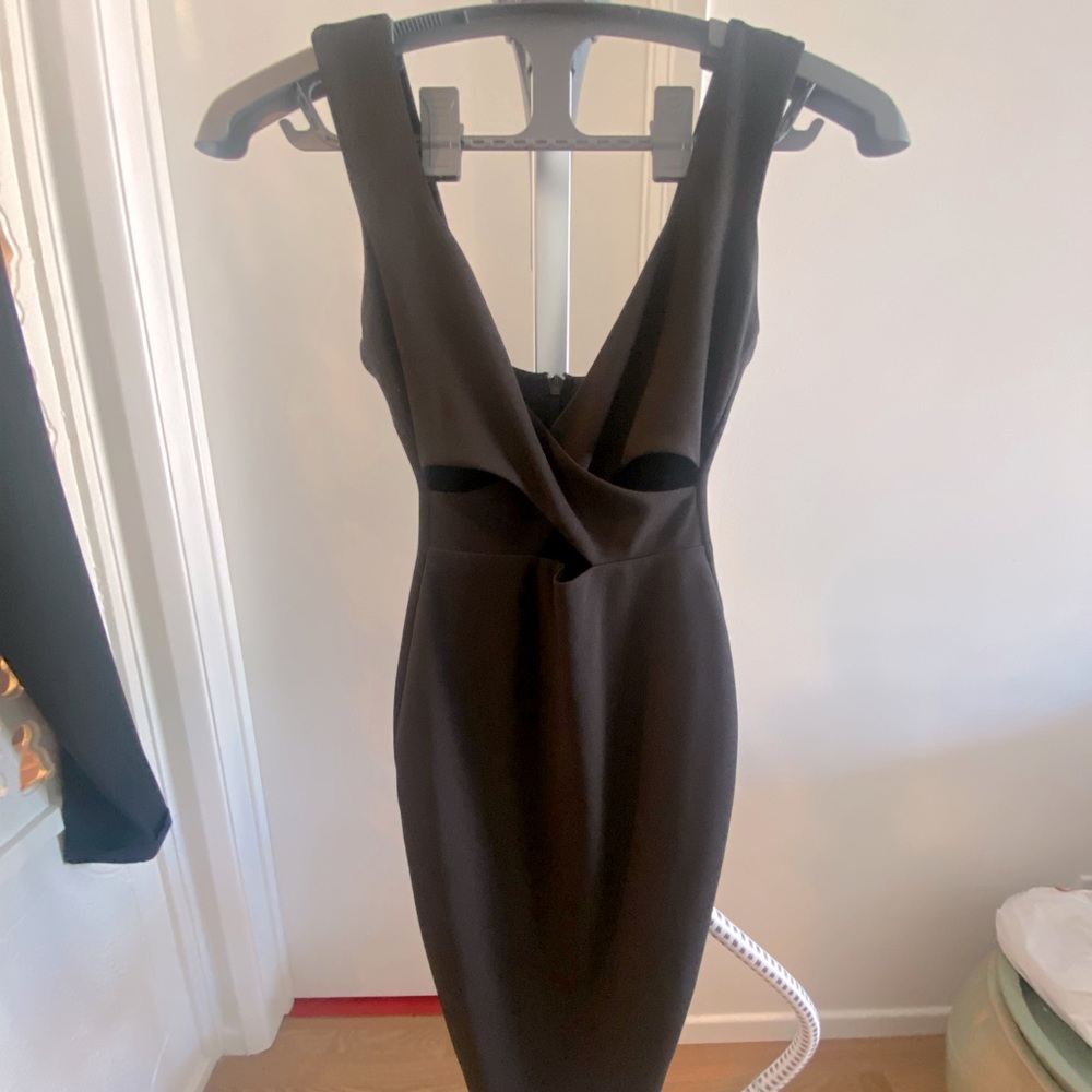 Nookie black midi dress
